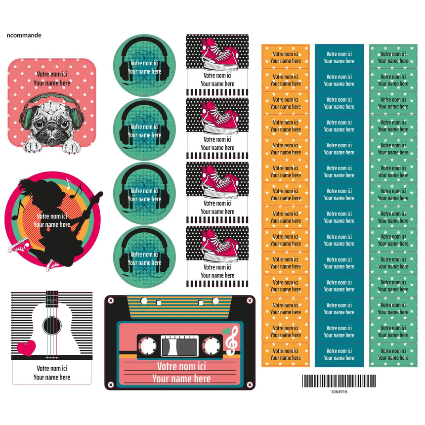 Étiquettes Essentiel - Musique-Clement - Impressions-LAB-ECNOM-MUSIQU-CLÉMENT