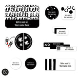 Étiquettes Essentiel - Motifs noirs-Clement - Impressions-LAB-ECNOM-NOIR-CLÉMENT