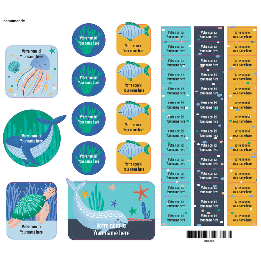 Étiquettes Essentiel - Océan-Clement - Impressions-LAB-ECNOM-OCEAN-CLÉMENT