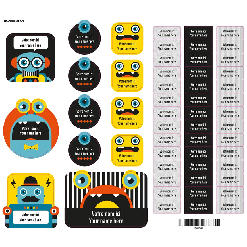Étiquettes Essentiel - Robots-Clement - Impressions-LAB-ECNOM-ROBOT-CLÉMENT