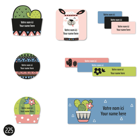 Étiquettes Scolaires - Cactus-Clement - Impressions-LAB-ECNOM-S-CACT-CLÉMENT
