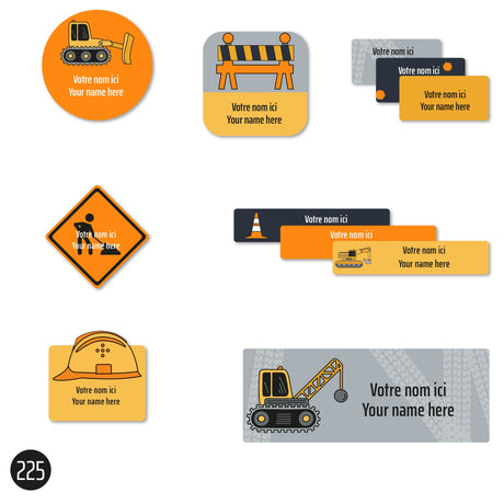 Étiquettes Scolaire - Camions-Clement - Impressions-LAB-ECNOM-S-CAMI-CLÉMENT