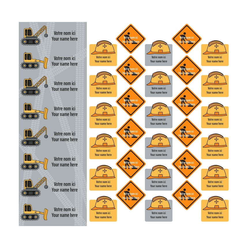 Étiquettes Scolaire - Camions-Clement - Impressions-LAB-ECNOM-S-CAMI-CLÉMENT