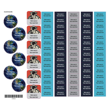 Étiquette Scolaire - Espace-Clement - Impressions-LAB-ECNOM-S-ESPA-CLÉMENT