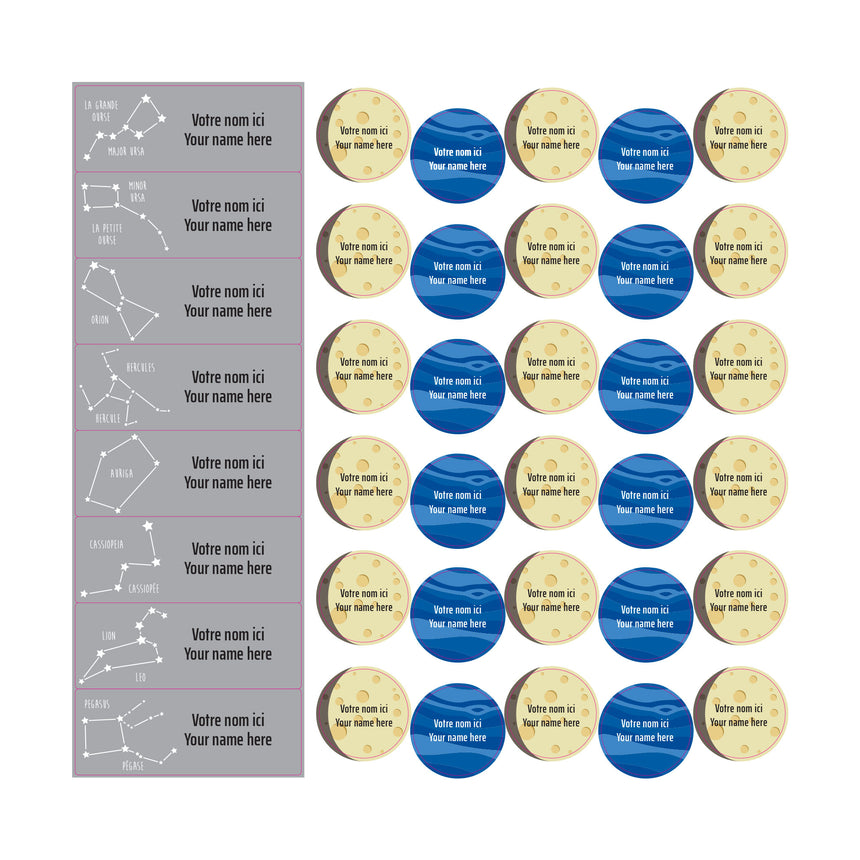 Étiquette Scolaire - Espace-Clement - Impressions-LAB-ECNOM-S-ESPA-CLÉMENT