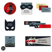 Étiquettes Scolaire - Super-héros-Clement - Impressions-LAB-ECNOM-S-HERO-CLÉMENT