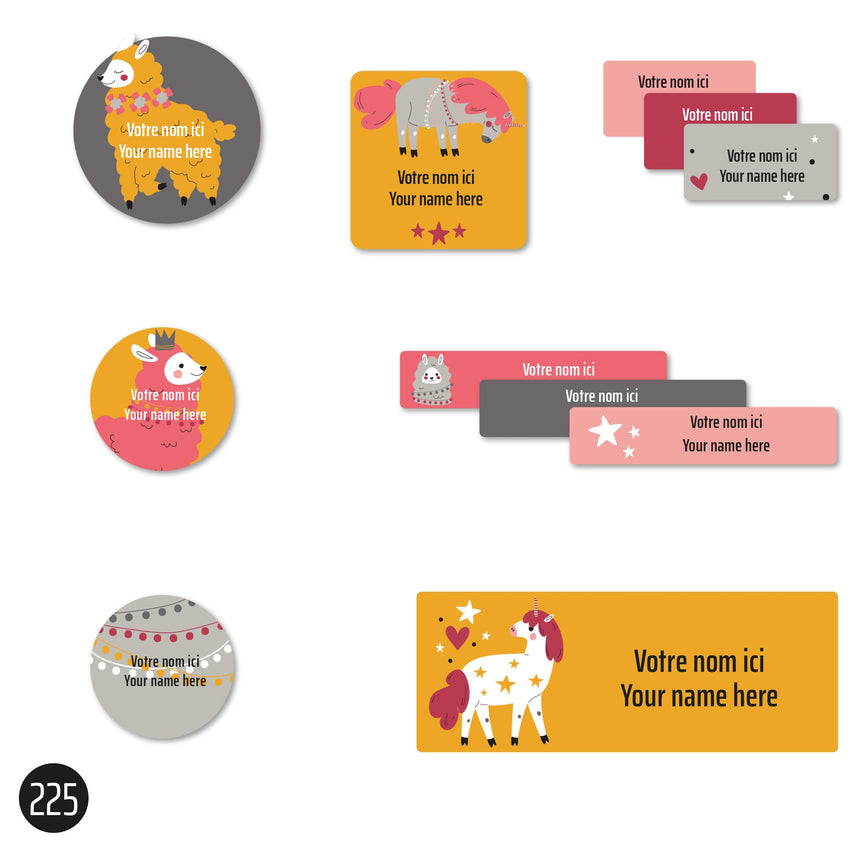 Étiquettes Scolaire - Lamas-Clement - Impressions-LAB-ECNOM-S-LAMA-CLÉMENT