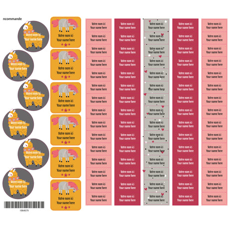 Étiquettes Scolaire - Lamas-Clement - Impressions-LAB-ECNOM-S-LAMA-CLÉMENT