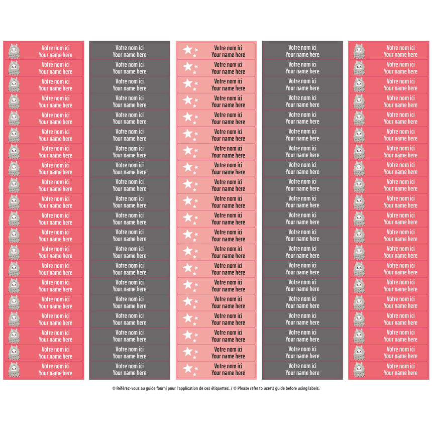 Étiquettes Scolaire - Lamas-Clement - Impressions-LAB-ECNOM-S-LAMA-CLÉMENT