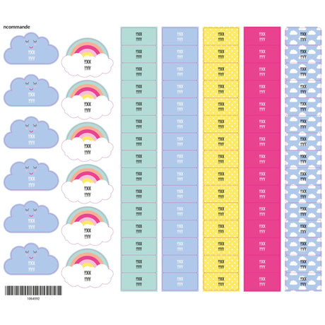 Étiquettes Scolaire - Licorne-Clement - Impressions-LAB-ECNOM-S-LICO-CLÉMENT