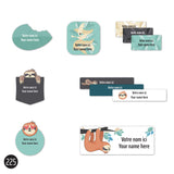 Étiquettes Scolaire - Paresseux-Clement - Impressions-LAB-ECNOM-S-PARE-CLÉMENT