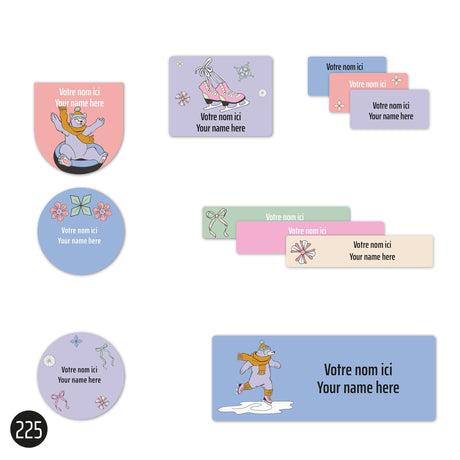 Étiquettes Scolaire - Patin (EXCLUSIVITÉ CLÉMENT X BIRDZ)-Clement - Impressions-LAB-ECNOM-S-PATI-CLÉMENT