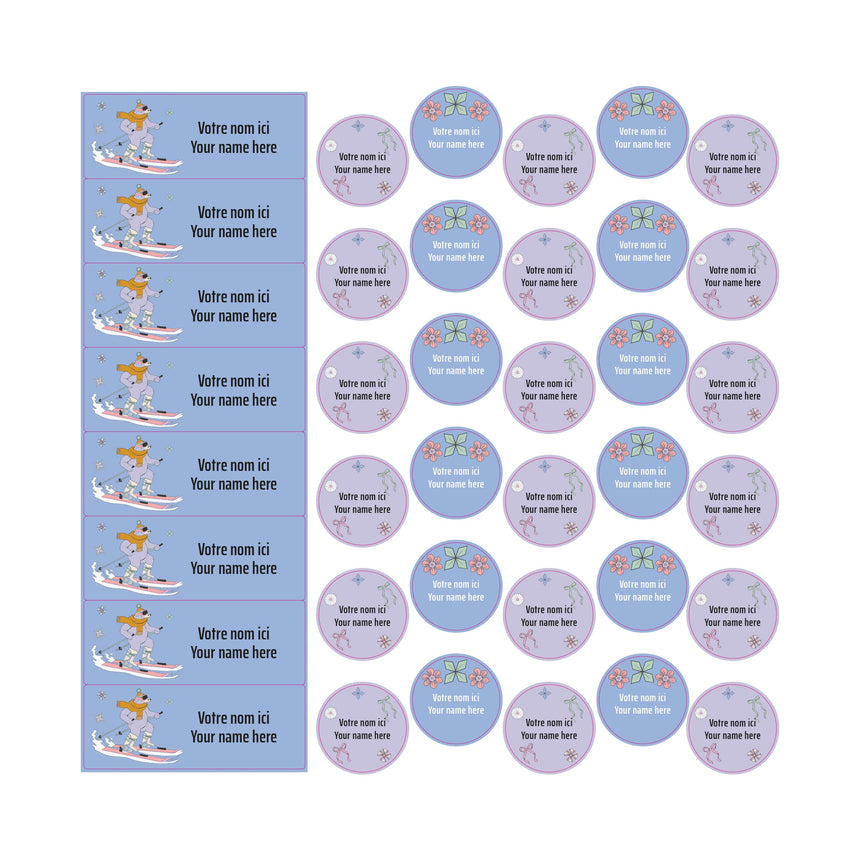 Étiquettes Scolaire - Patin (EXCLUSIVITÉ CLÉMENT X BIRDZ)-Clement - Impressions-LAB-ECNOM-S-PATI-CLÉMENT