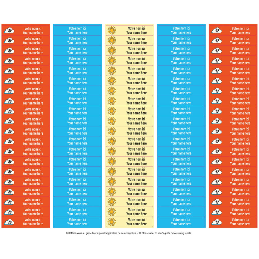 Étiquettes Scolaire - Rétro-Clement - Impressions-LAB-ECNOM-S-RETR-CLÉMENT
