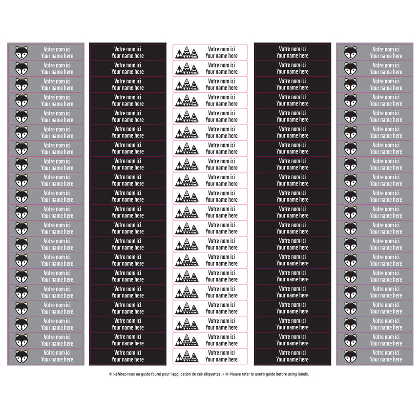 Étiquettes Scolaire - Scandinave-Clement - Impressions-LAB-ECNOM-S-SCAN-CLÉMENT