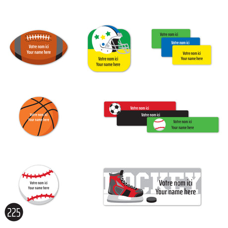 Étiquettes Scolaire - Sports-Clement - Impressions-LAB-ECNOM-S-SPOR-CLÉMENT