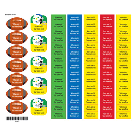Étiquettes Scolaire - Sports-Clement - Impressions-LAB-ECNOM-S-SPOR-CLÉMENT