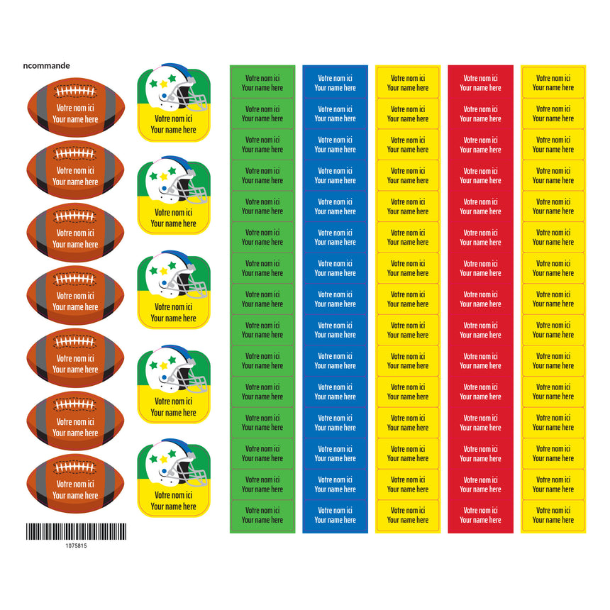Étiquettes Scolaire - Sports-Clement - Impressions-LAB-ECNOM-S-SPOR-CLÉMENT