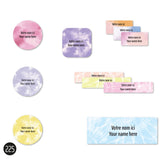Étiquettes Scolaire - Tie-Dye 1-Clement - Impressions-LAB-ECNOM-S-TIE1-CLÉMENT