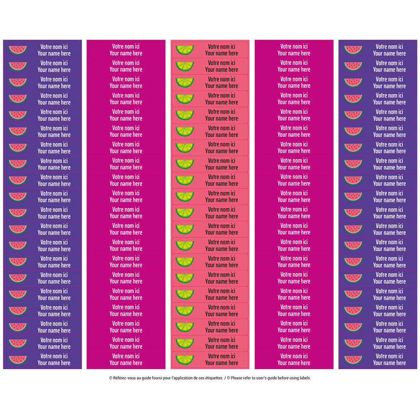 Étiquettes Scolaire - Tropical-Clement - Impressions-LAB-ECNOM-S-TROP-CLÉMENT