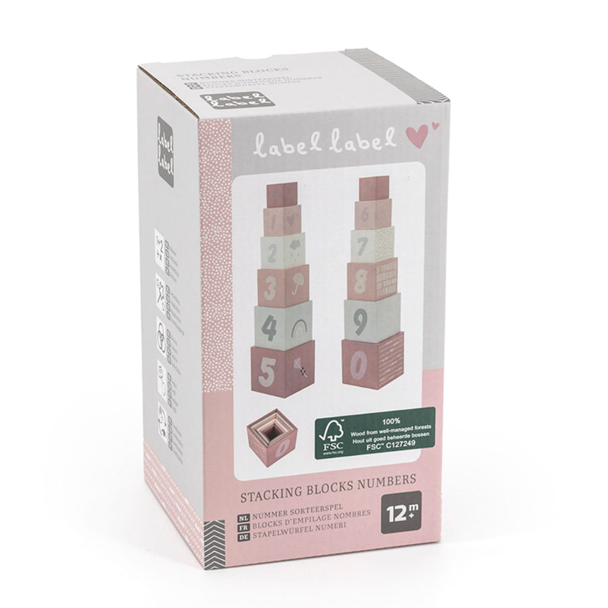 Blocs À Empiler Numéros - Rose-Label Label-LAE-533LLWT-2530-CLÉMENT