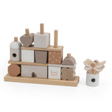 Blocs à empiler 'Cottage' - Nougat-Label Label-LAE-533LLWT34376-CLÉMENT
