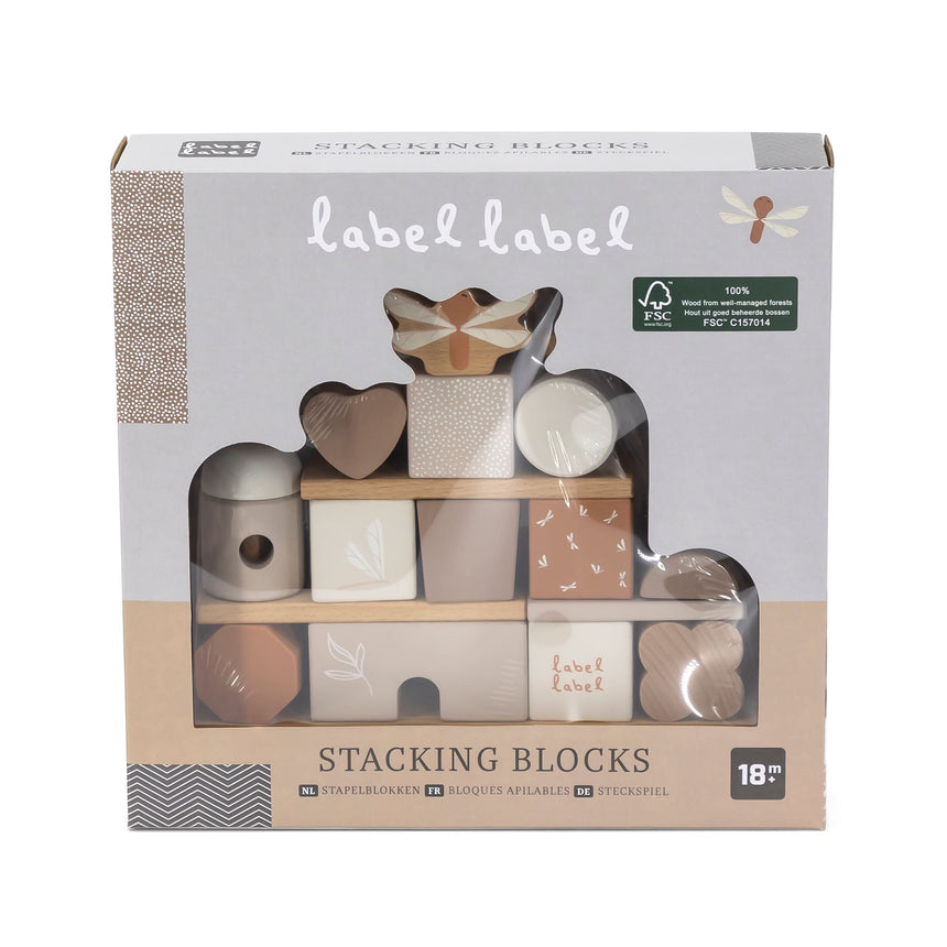 Blocs à empiler 'Cottage' - Nougat-Label Label-LAE-533LLWT34376-CLÉMENT
