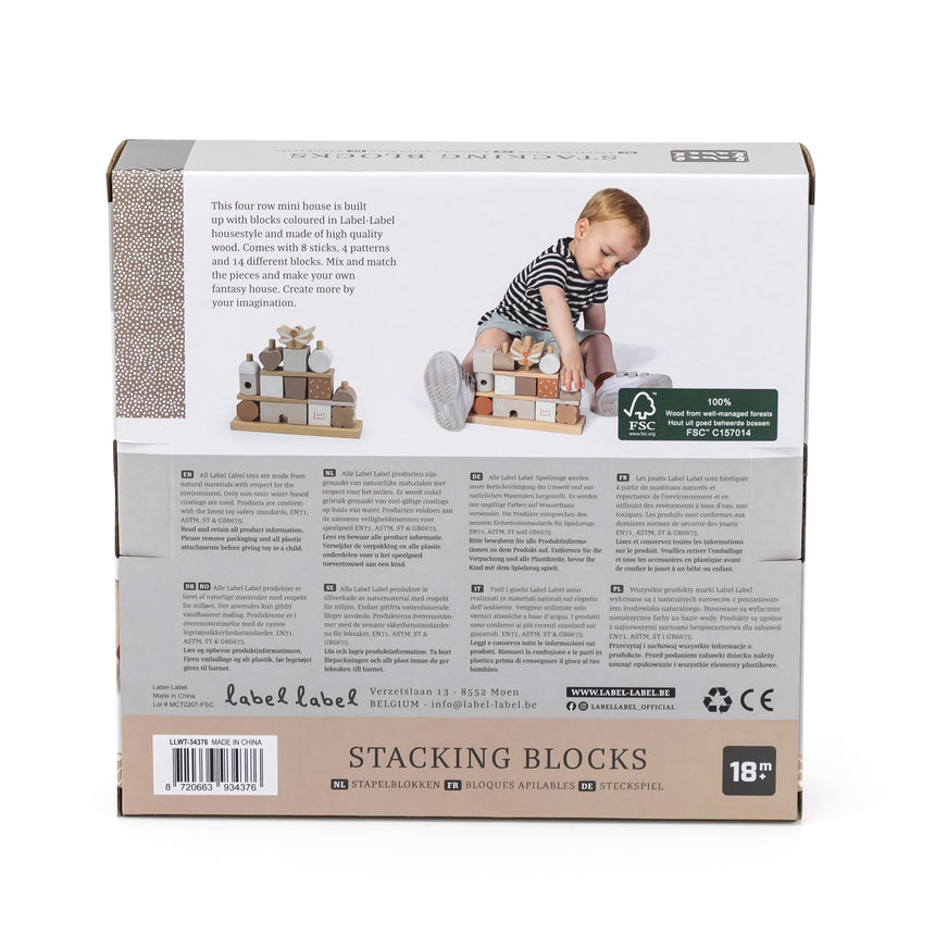 Blocs à empiler 'Cottage' - Nougat-Label Label-LAE-533LLWT34376-CLÉMENT