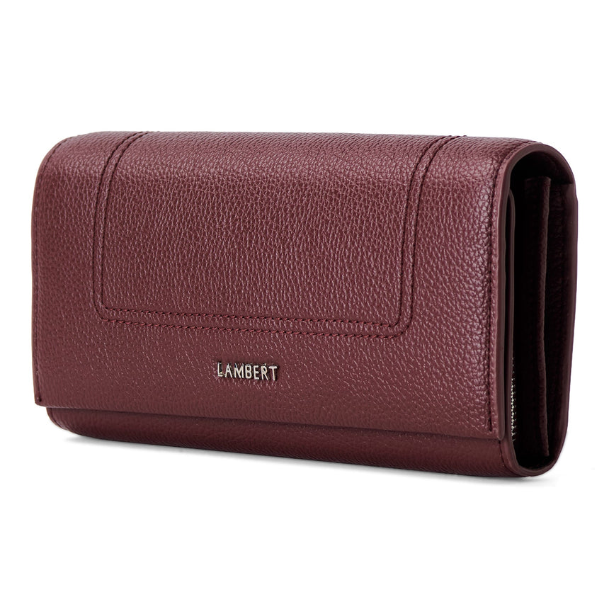 Portefeuille Alondra en cuir vegan - Cassis-Lambert-LBT-ALONDRACASPB-CLÉMENT
