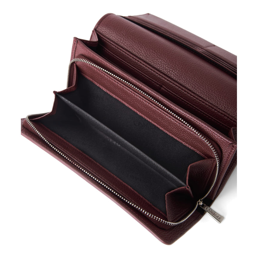 Portefeuille Alondra en cuir vegan - Cassis-Lambert-LBT-ALONDRACASPB-CLÉMENT