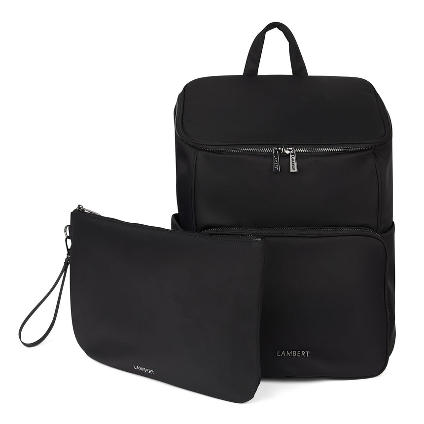 Sac à Couches + Tapis à Langer Anabelle - Noir-Lambert-LBT-ANABELLEBLK-CLÉMENT