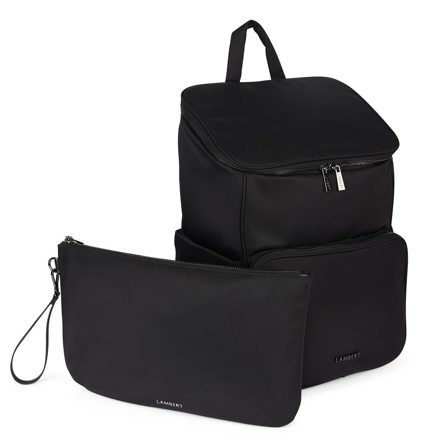 Sac à Couches + Tapis à Langer Anabelle - Noir-Lambert-LBT-ANABELLEBLK-CLÉMENT