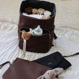 Sac à dos de maternité Anabelle en nylon - Chocolat-Lambert-LBT-ANABELLECCNY-CLÉMENT