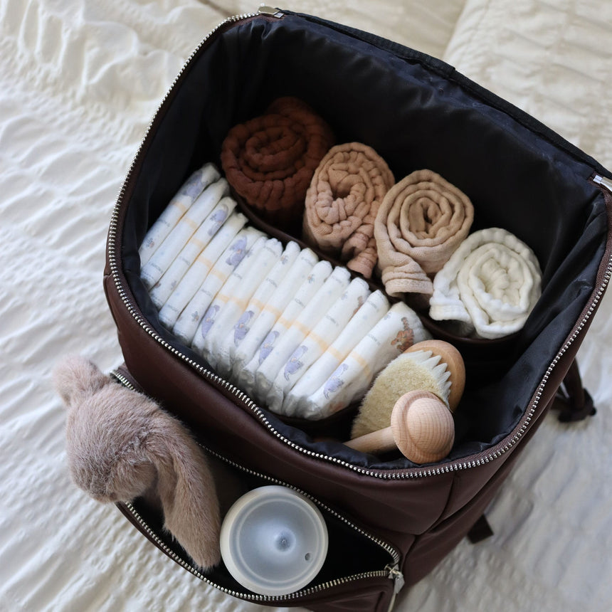 Sac à dos de maternité Anabelle en nylon - Chocolat-Lambert-LBT-ANABELLECCNY-CLÉMENT