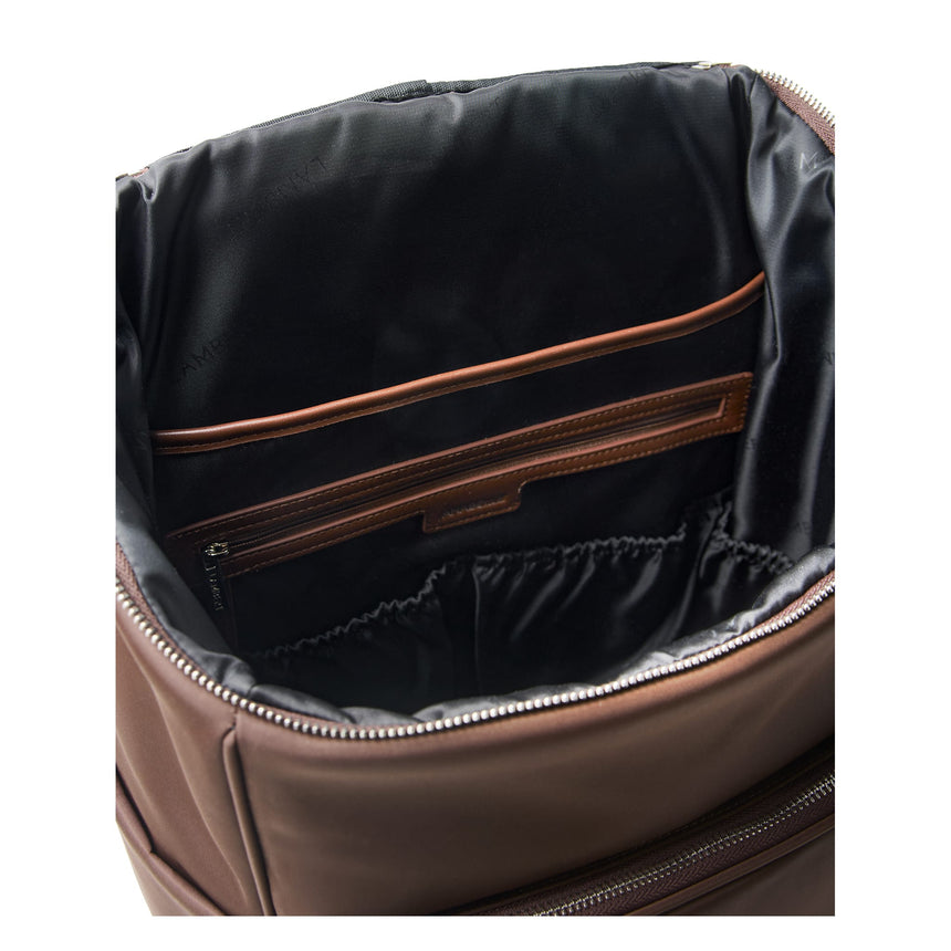 Sac à dos de maternité Anabelle en nylon - Chocolat-Lambert-LBT-ANABELLECCNY-CLÉMENT