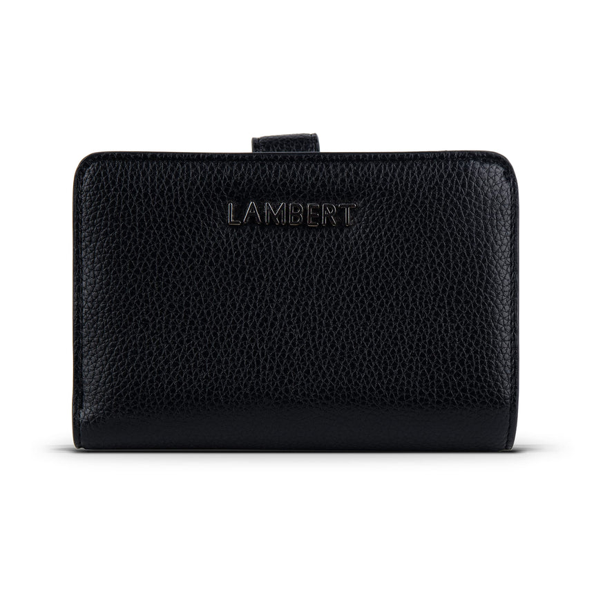 Portefeuille en cuir vegan Carly - Noir-Lambert-LBT-CARLYBLKPEB-CLÉMENT