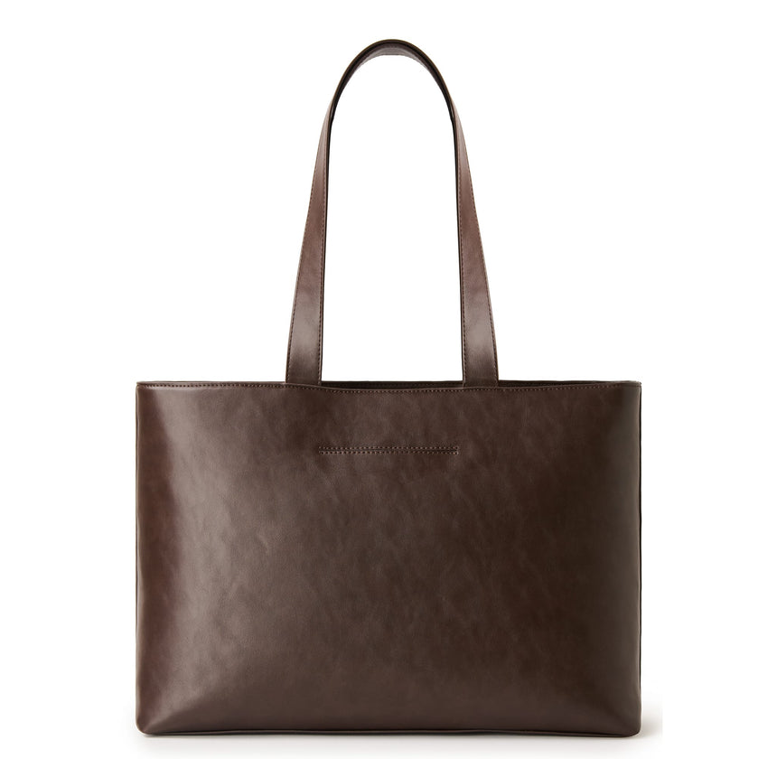 Sac fourre-tout Danyka en cuir vegan - Espresso-Lambert-LBT-DANYKACCSM-CLÉMENT