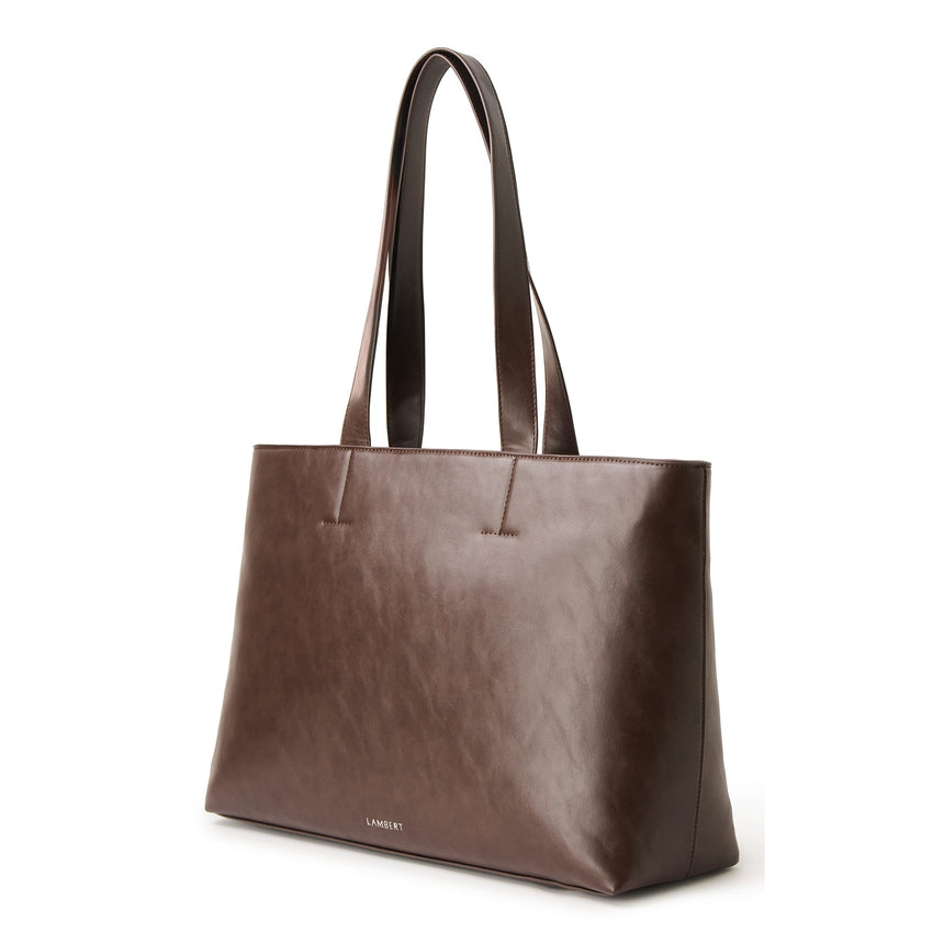 Sac fourre-tout Danyka en cuir vegan - Espresso-Lambert-LBT-DANYKACCSM-CLÉMENT