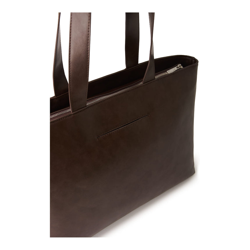 Sac fourre-tout Danyka en cuir vegan - Espresso-Lambert-LBT-DANYKACCSM-CLÉMENT