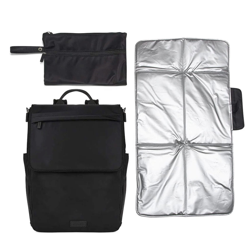 Sac à dos maternité Kendall en nylon - Noir-Lambert-LBT-KENDALLBLKNY-CLÉMENT