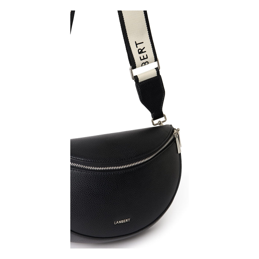 Sac banane Lauren en cuir vegan - Noir-Lambert-LBT-LAURENBLKPB-CLÉMENT