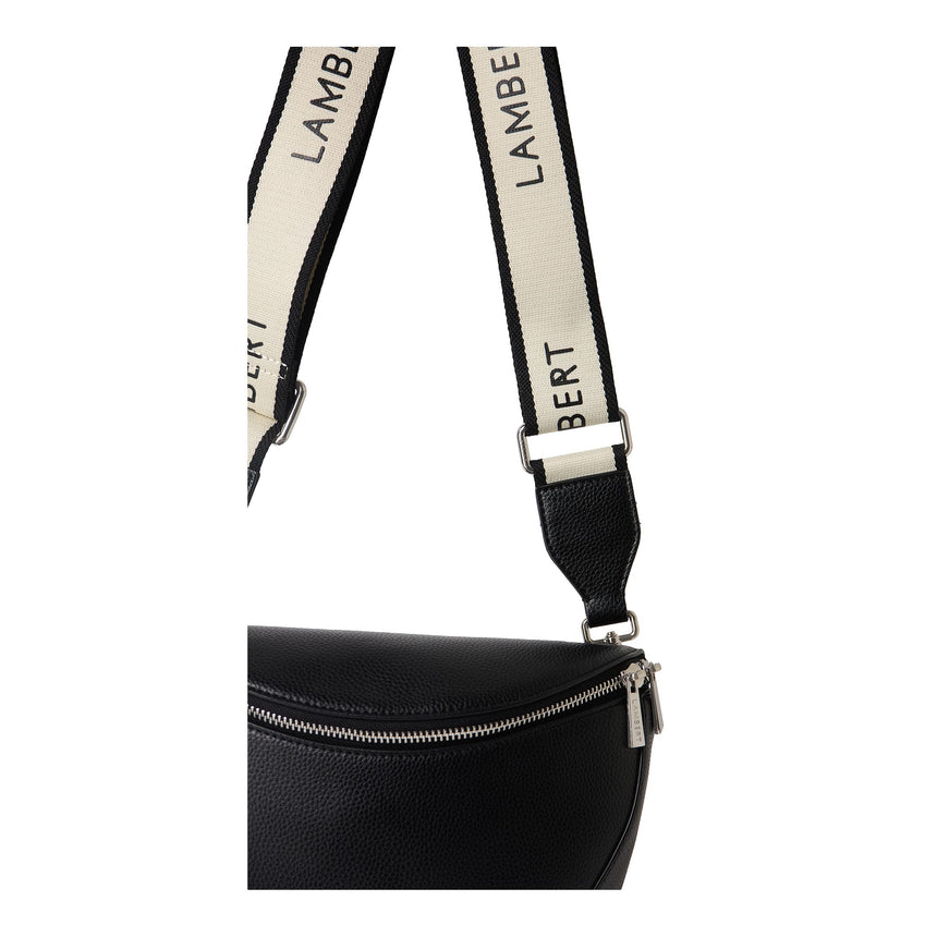 Sac banane Lauren en cuir vegan - Noir-Lambert-LBT-LAURENBLKPB-CLÉMENT