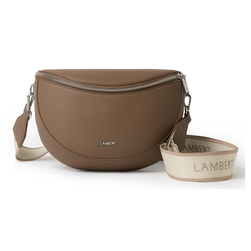 Sac banane Lauren en cuir vegan - Taupe-Lambert-LBT-LAURENTAPB-CLÉMENT
