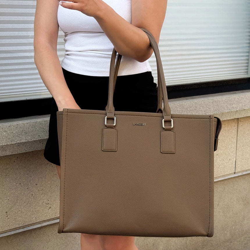 Sac Fourre-Tout 2en1 Valentina - Taupe-Lambert-LBT-VALENTINATA-CLÉMENT