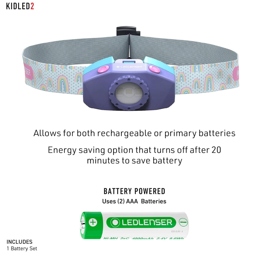 Lampe Frontale Kidled2 - Arc-en-ciel Violet-Ledlenser-LED-502538-CLÉMENT