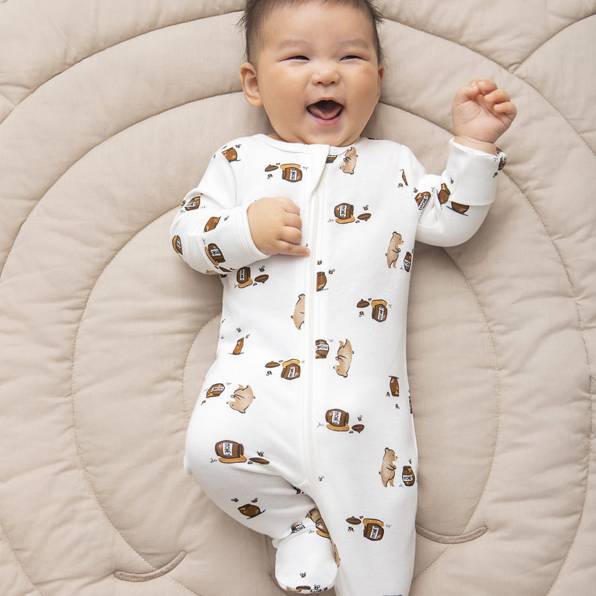 Pyjama Miel Ours 0-12mois-Petit Lem-LEM-23YRL10020-CLÉMENT