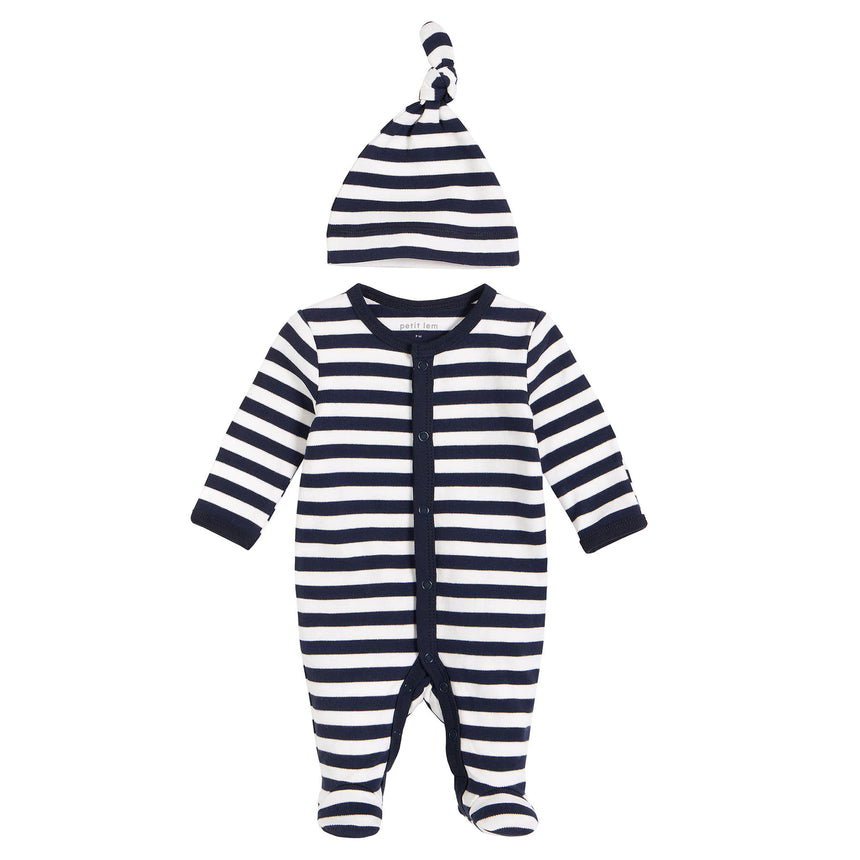 Pyjama Rayé Ours Prématuré-Petit Lem-Marine-Prématuré-LEM-23YRL10506-CLÉMENT