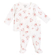 Ensemble Pantalon Fleurs Lapins 0-9mois-Petit Lem-Ivoire-Nouveau-né-LEM-23YRL12501-CLÉMENT