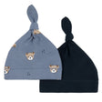 Ensemble de 2 Bonnets Ours 0-9mois-Petit Lem-Bleu-0-3 m-LEM-24YRL10A01-CLÉMENT