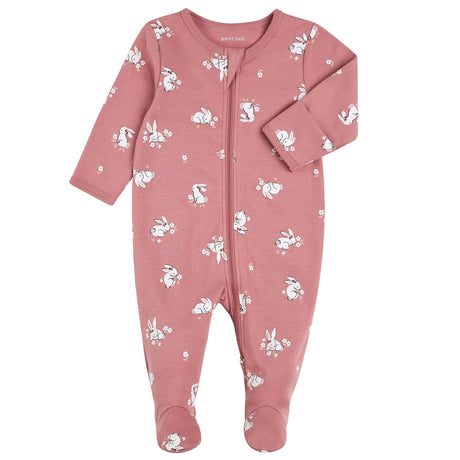 Pyjama Imprimée Lapins 0-12mois-Petit Lem-Rose-Nouveau-né-LEM-26YRL12P03-CLÉMENT